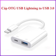 Cáp OTG USB Lightning to USB 3.0 kèm lỗ sạc pin