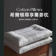 Paris Hilton - 希爾頓五星級飯店專用半蕎麥枕頭護頸椎助睡眠蕎麥皮殼硬枕芯成人 - 兩個裝