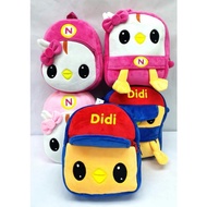 Beg Didi&Friends Nana Jojo Bag Backpack Plush Soft For Kids Kindergarten Beg Baldu Budak Tadika Bag 