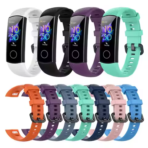 Silicone Strap For Honor Band 4 5 Smart Accessories Replacement Wristbands Strap For Huawei Honor Ba