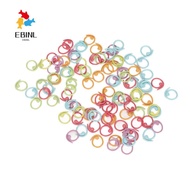 EBINL 100Pcs  Markers Rings, Curved Open Metal Crochet  Markers, Durable Colorful Metal  Markers For