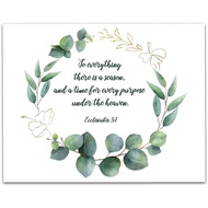 Ecclesiastes 3:1to Everything There Is a Season Bible Verse Wall Printunframed  Color Print Inspirat