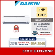 DAIKIN R32 Non Inverter Air Conditioner (1.0hp/1.5hp) FTV-P Aircond Wifi Gin-Ion FTV28PB / FTV35PB