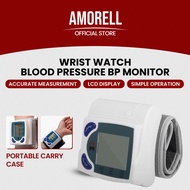 AMORELL WRIST DIGITAL BLOOD PRESSURE MONITOR Wrist Type Electronic Digital Automatic Blood Pressure Monitor Accurate and Portable Blood Pressure Heart Rate Monitor Wrist Sphygmomanometer Monitor Irregular Heartbeat