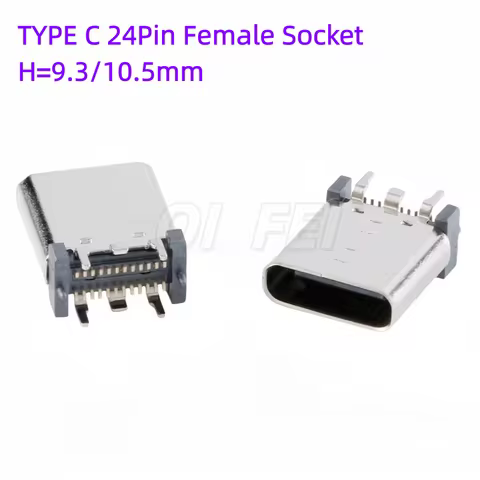 10pcs TYPE C 24 Pin Female Socket Connector SMT Vertical Charging Port Plug Socket Power USB TYPE-C2