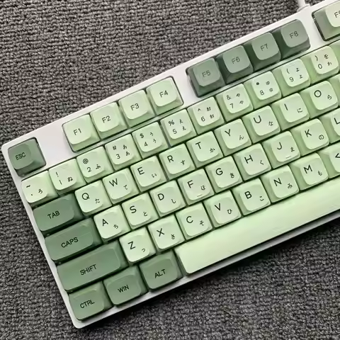 124 Keys Matcha Green Keycaps XDA Profile PBT Keycap For MX Switch Mechanical Keyboard English Japan