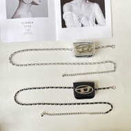 DIESEL3698 Letter Belt Bag Decorative Skirt Chain Small Waist Bag Female