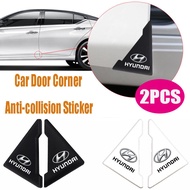 HN| 2Pcs/Set PVC Car Door Corner Anti-collision Protective Sticker Automotive Door Anti-scratch Buffer Decals Accessories for Hyundai Accent Avega Atoz H1 Trajet Sonata Atos Getz Verna Tucson Elantra