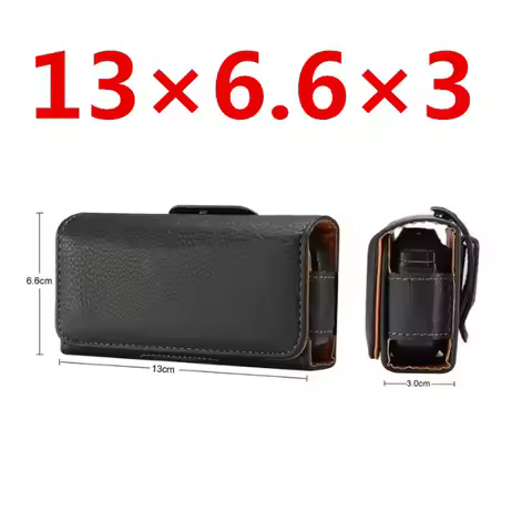 Premium Universal Black Holster Leather Case Cover Belt Clip For Nokia 3310 for ZTE L660 For Neken E