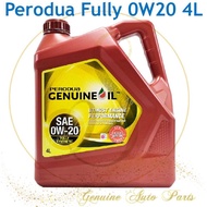 (100% Original) NEW PACKING Perodua engine oil 0w20 0w-20 Fully Synthetic 4L