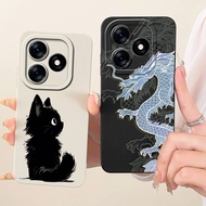 For Realme C51 RMX3830 Casing For Realme C53 RMX3760 Cover Aesthetic Fashion Cartoon 2D Painted Sili