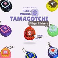 CLICKWORK SERIES Tamagotchi Fidget Clickers Keychain Keyboard Clicky PIXELWORKS Keychain