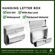 STACOS Stainless Steel 304 Letter Box Mailbox Outdoor Waterproof Key Locker Lockable Wall Post Box P