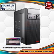 ♞Micro ATX Computer Case Mini ITX Desktop PC Casing T02/T05 Esgaming Free PSU Unit