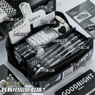 Big Middle School Pencil Case Student Simple Junior Male Value Net Big Pen 8cc Capacity Prism Bag Hi