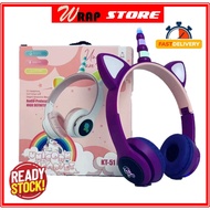 Unicorn cat LED ear wireless Bluetooth headset girl cute headset unicorn bluetooth headset KT-51DZS