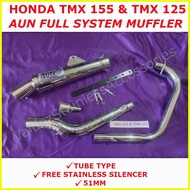 ♞TMX 125 &amp; TMX 155 New Full System Open Muffler AUN , Stainless Open PIpe