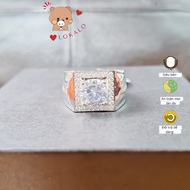 Nhẫn Nam Vàng Trắng Ngầu Đẹp Nhẫn Nam Đính Đá Cao Cấp Không Phai Tặng kèm hộp Lokalo - Đeo Dự Lễ Tiệ