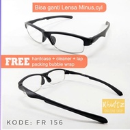 FR 156 frame sporty kacamata pria lensa minus antiradiasi original