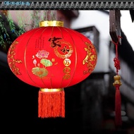 NEEDWAY Festival Lantern 1 pcs Red 38cm Diameter Flocking Cloth Fashion Chinese Style New Year Ornam