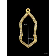 Amulet Case 25-Century Frame Surrounded By Diamonds 1.8*4.3 Gold Face