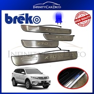 BREKO Proton X70 X-70 Blue LED Stainless Steel Door Side Sill Step Plate