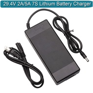 29.4V 2A Charger Power Supply Adapter for 24V 7S Lithium Battery Pack, Li-ion Battery Charger, DC 5.