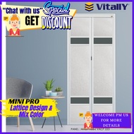 VITALLY Aluminium BI-2 Door / Pintu Lipat Untuk Tandas / Bi fold Toilet Door Custom Made With Design