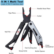 ZEST Multifunction Pliers Portable Screwdriver Knife EDC Multitools 9in1 - PA-54