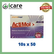 ACTIMOL PARACETAMOL 500MG / 650MG TABLET