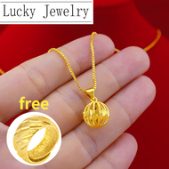 Free Gift 18k Saudi Gold Necklace สร้อยคอผู้หญิง ของขวัญวันแม่ สร้อยทองไม่ลอก ทองปลอมไม่ลอก สร้อยคอท