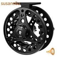SUSAN Fly Reel, 2+1BB Bearings 5/6 WT Fly Fishing Reel, Durable Aluminum Alloy 85mm Diameter Fishing