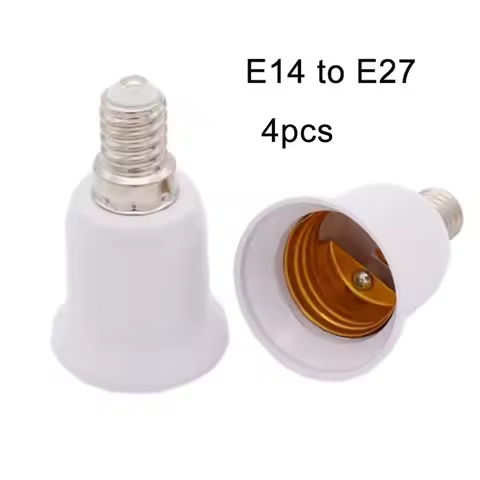 4pcs Pack E14 to E26 E27 Adapter Candelabra E14 to Medium Socket E26 E27 Converter Bulb Base Holder 