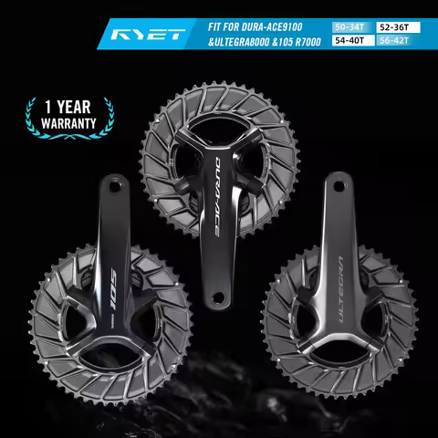 RYET 110BCD Chainring 2X 50-54T 7075 Alloy 155g for Shimano 105/Ultegra/Dura-Ace 11-12S Road Bike Ae