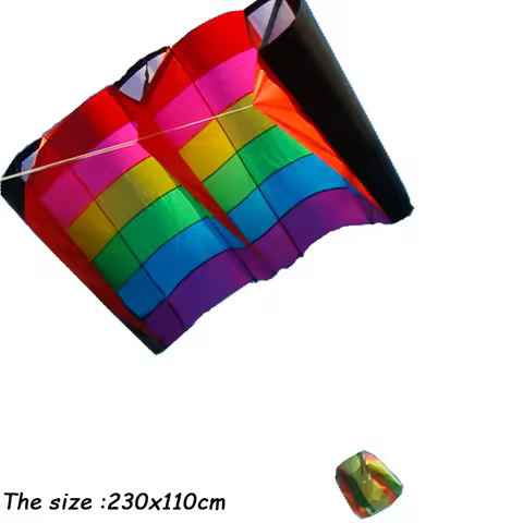 Outdoor Fun Sports Single Line Rainbow Kite With Handle And String Good Flying Factory Outlet