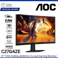 AOC 27" C27G4ZE (280HZ/0.3MS) / C27B1H 60HZ FULL HD (1920x1080P) LED VA PANEL LCD CURVED GAMING MONI