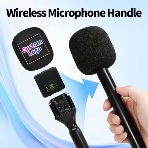 Handheld Wireless Interview Microphone Adapter with Windshield Foam for Rode GO II for DJI Mic 1 2 W