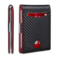 WY Card Bag For Mens Wallet 12 Card Anti-theft Brushing Rfid Mens US Dollar Clip Card Case Card Bag