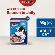 PURINA FELIX Adult Cat with Salmon in Jelly - 85gx6