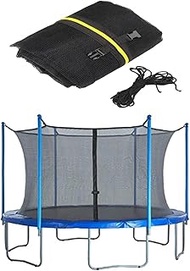 Trampoline Safety Net With 3 Legs 6 Pole Safety Enclosure Exercise Fitness Equipment For Round Trampoline