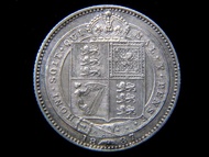 英國銀幣-1887年英國(United Kingdom)皇家國徽英女皇維多利亞金禧(Golden Jubilee)像壹先令(Silver Shilling)銀幣(好品)