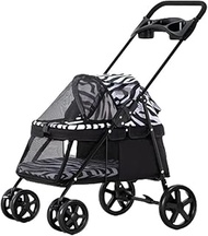 Pet Dog Stroller 3 in 1 Cat Dogs Strolling Cart 4 Wheels Travel Foldable Aluminum Alloy Frame Carria
