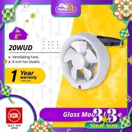 KDK Window Ventilating Exhaust Fan 20wud - Glass Mounted (8” - Fan Blade) Wud Kipas Ekzos