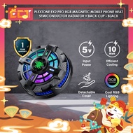 Plextone EX2 Pro RGB Magnetic Mobile Phone Heat Semiconductor Radiator + Back Clip - Black