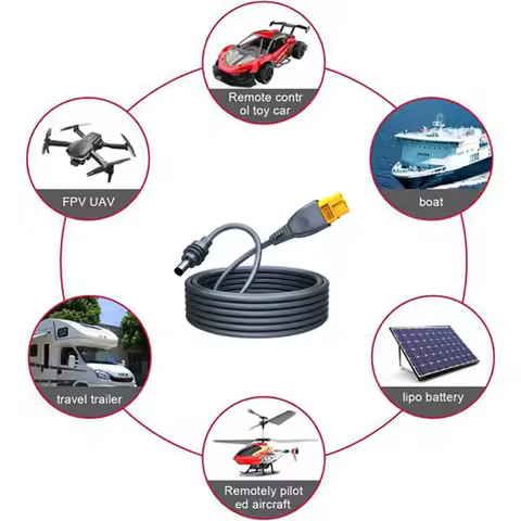 ABAE-XT60 Male Connectors For Starlink Mini Power Cable- DC XT60 To DC Male Adapter Cord For Portabl
