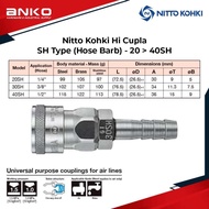 Nitto Kohki Hi Cupla 10/20/30/40 SM SH SF PM PH PF Socket and Plug Nitto Coupler Air Cupla Air Hose