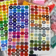 221色号卡MARD色号贴纸2.6MM拼豆融合豆拼拼豆豆补充装补充豆DIY221 color number card MARD color number sticker 220260316