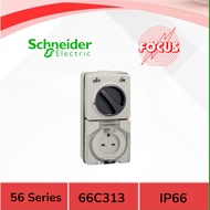Schneider 13A Weatherproof Switched Socket Outlet 56C313 GY (IP66)