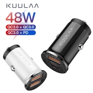 KUULAA 48W Dual USB Quick Charge 3.0 QC PD Fast Car Charger USB Adaptor for iPhone Samsung Xiaomi Hu