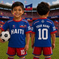 Personalized Haiti Soccer Jersey Kids, Custom Haiti Football Shirt with Name Number, Haiti Soccer Fa